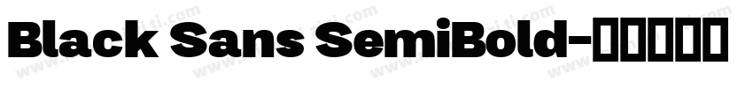 Black Sans SemiBold字体转换